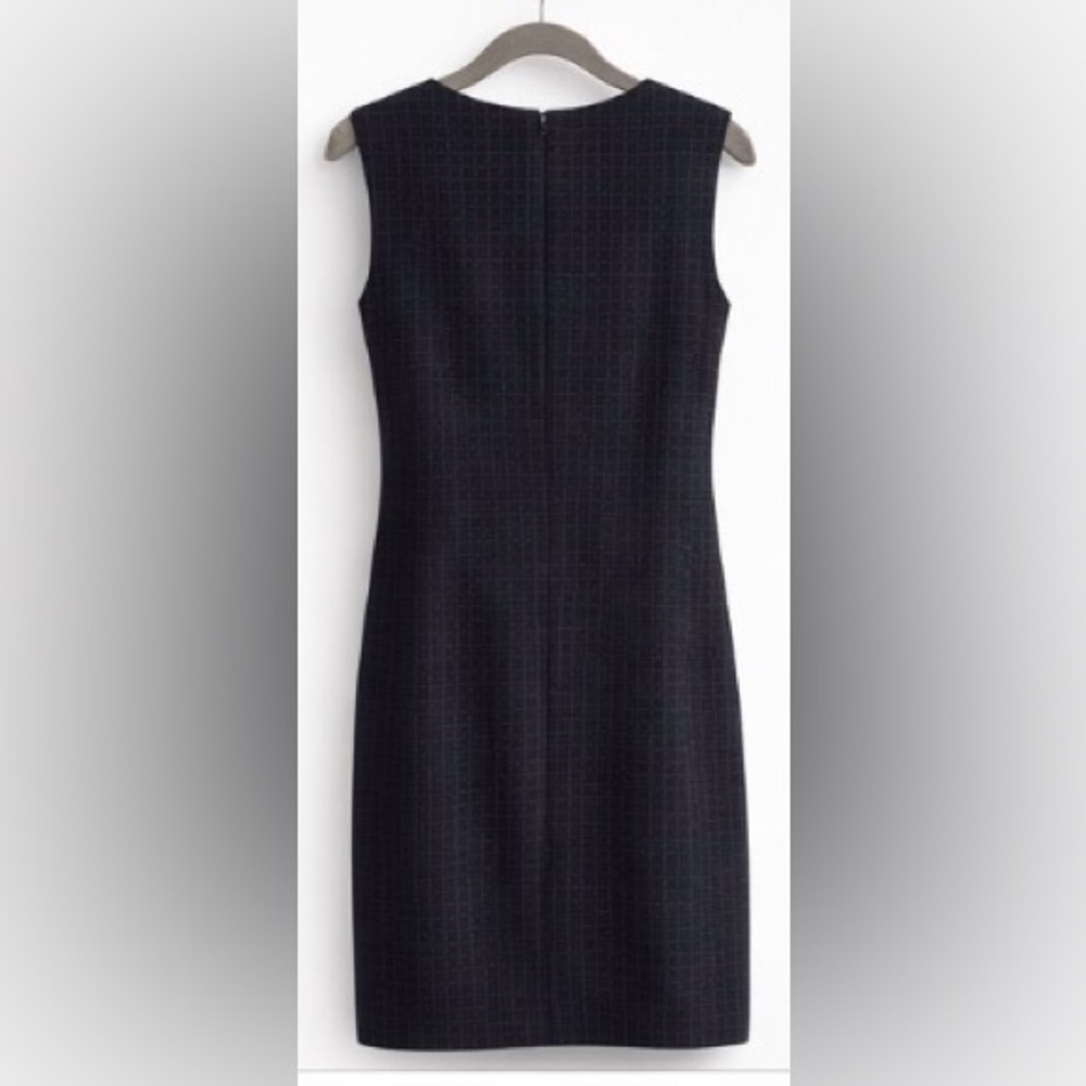 Peserico Made in Italy Sleeveless Grid Jacquard Shift Dress Size 40 (US S/M) - Picture 4 of 9